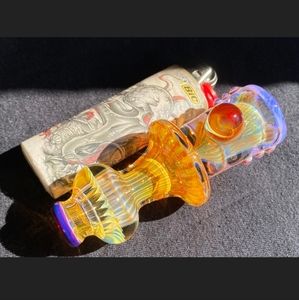 Silver and Gold Fumed Chillum